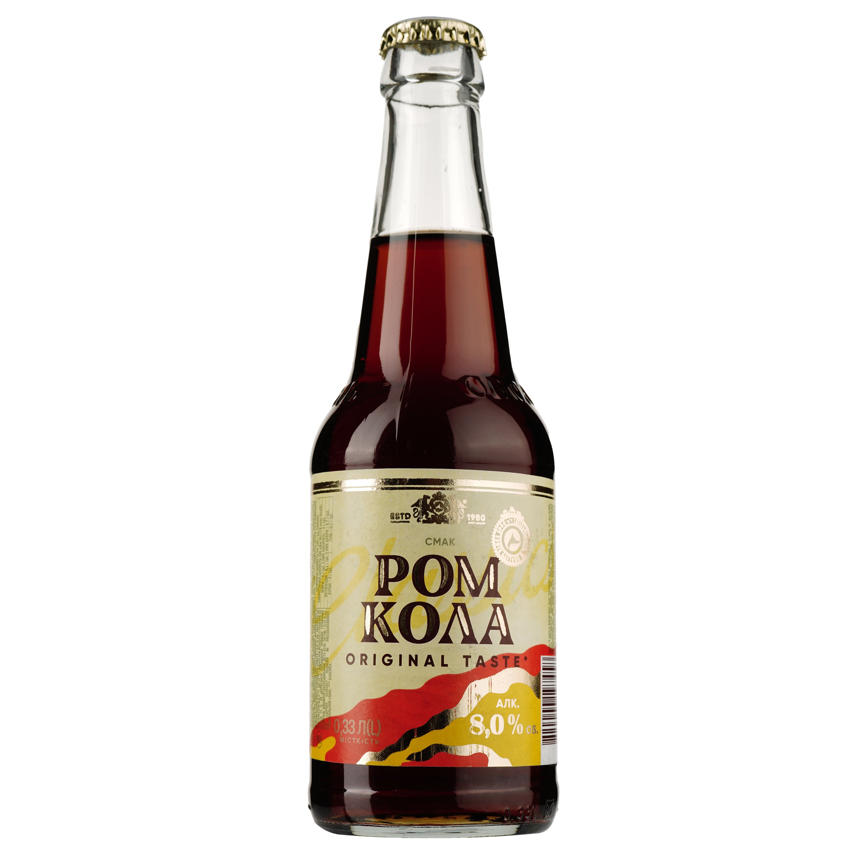 Напиток слабоалкогольный Оболонь Ром Кола, 8%, 0,33 л (530) - фото 1