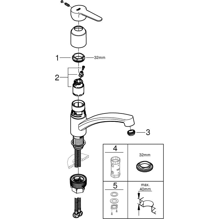 Змішувач для кухні Grohe BauEco (31680000) - фото 4