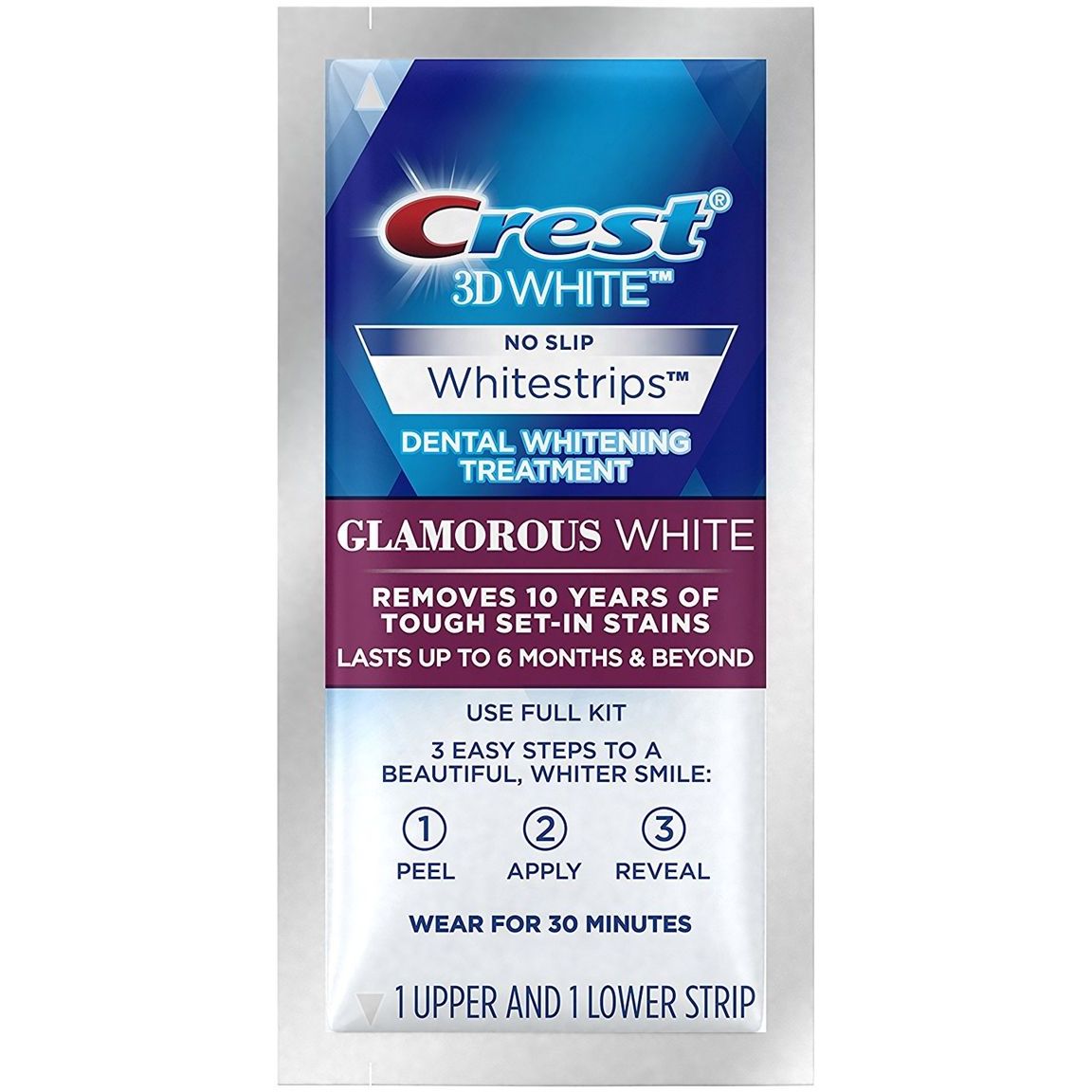 Отбеливающие полоски для зубов Crest 3D White Whitestrips Glamorous White - фото 1
