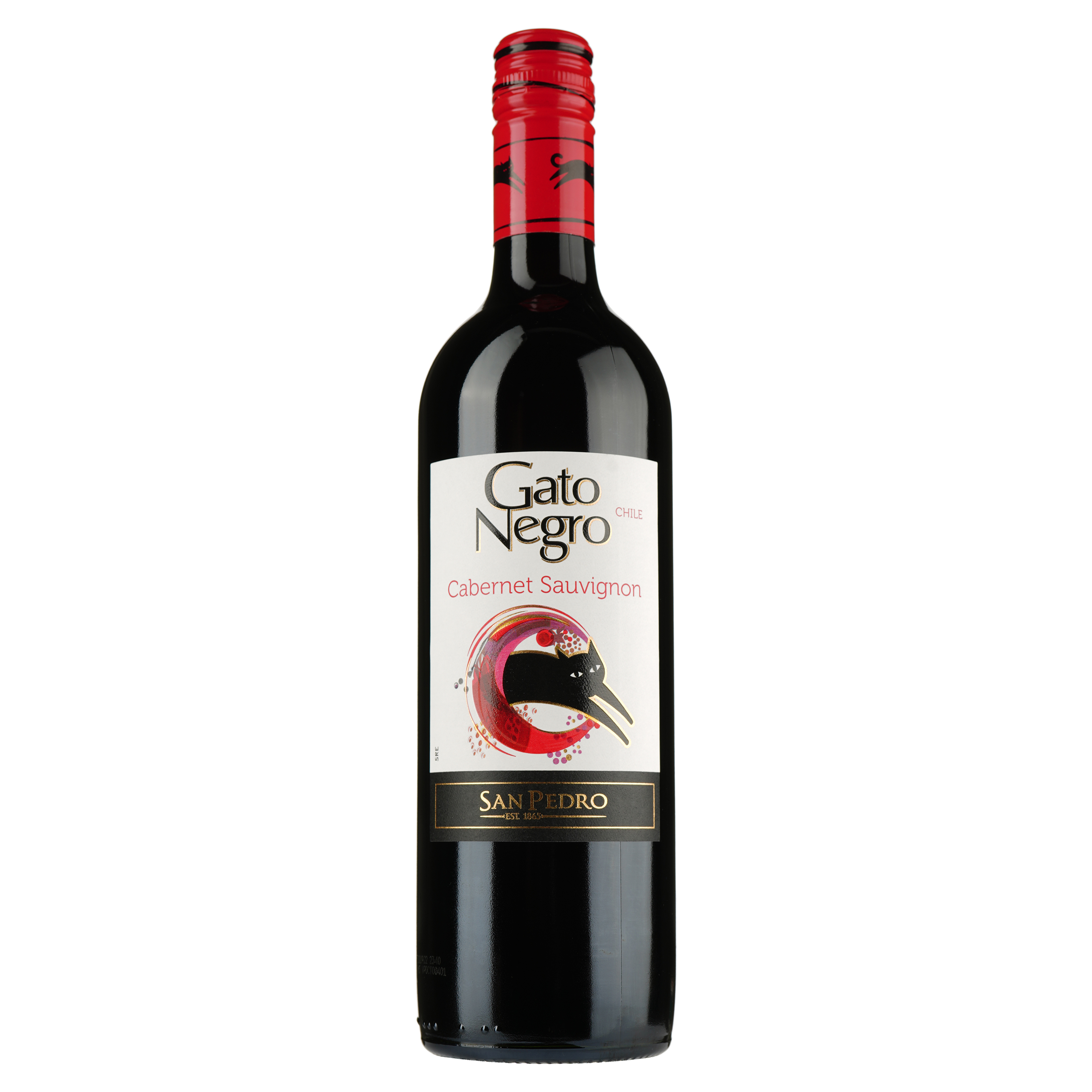 Вино Gato Negro Cabernet Sauvignon, красное, сухое, 13,1%, 0,75 л (170598) - фото 1