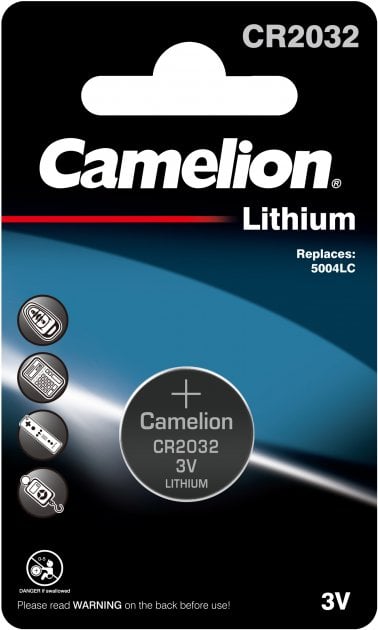 Батарейка Camelion 3V CR 2032 BP1 Lithium, 1 шт. (CR2032-BP1) - фото 1