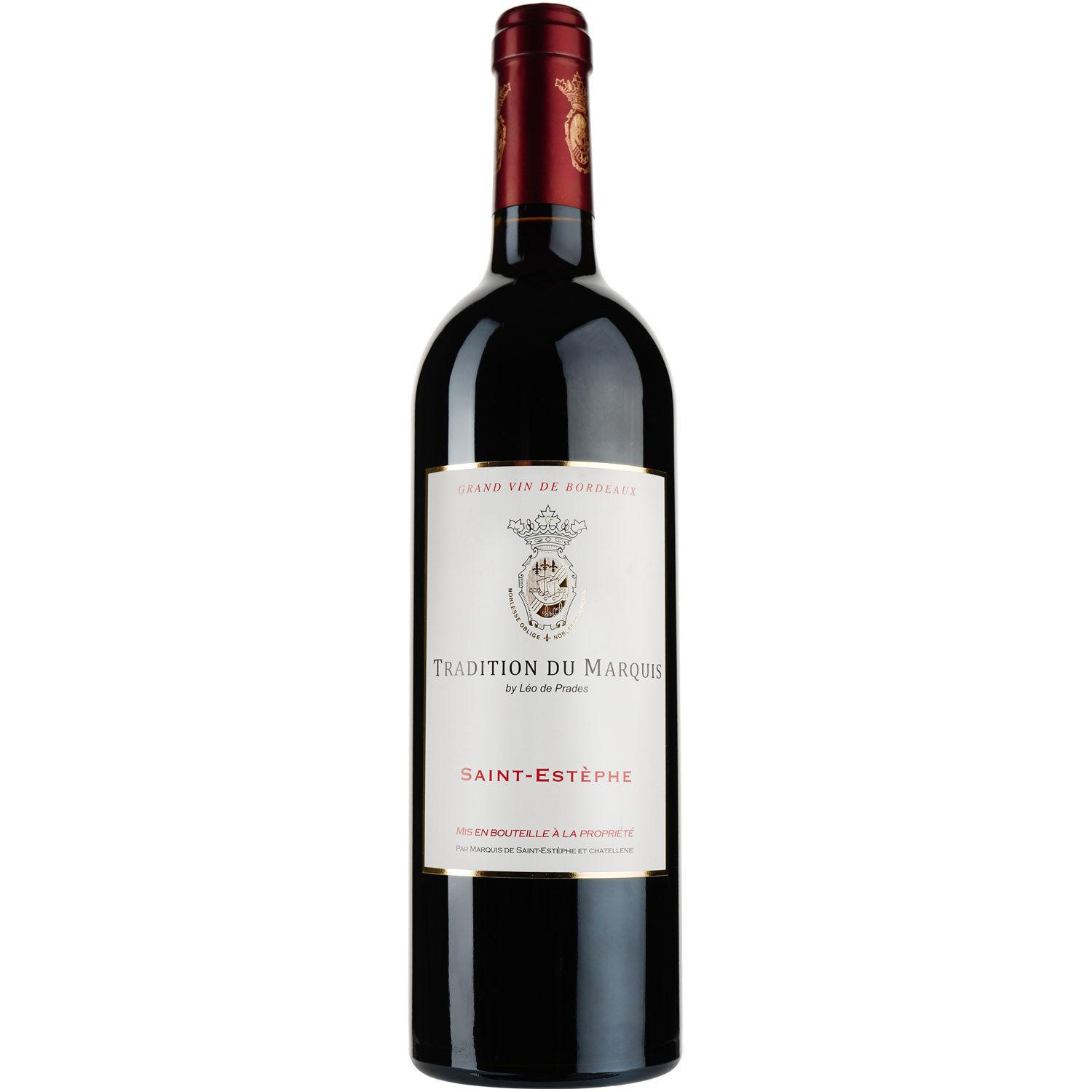 Вино Tradition du Marquis by Leo de Prades AOP Saint-Estephe 2014, красное, сухое, 0,75 л - фото 1