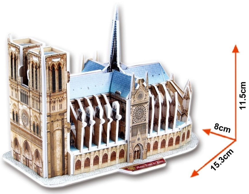 Пазл 3D CubicFun Собор Паризької Богоматері, 39 елементів (S3012h) - фото 3