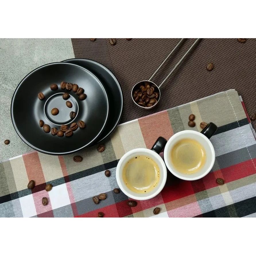 Набор чашек с блюдцем для эспрессо Kela Mattia 4 предметы черный (12750) - фото 3
