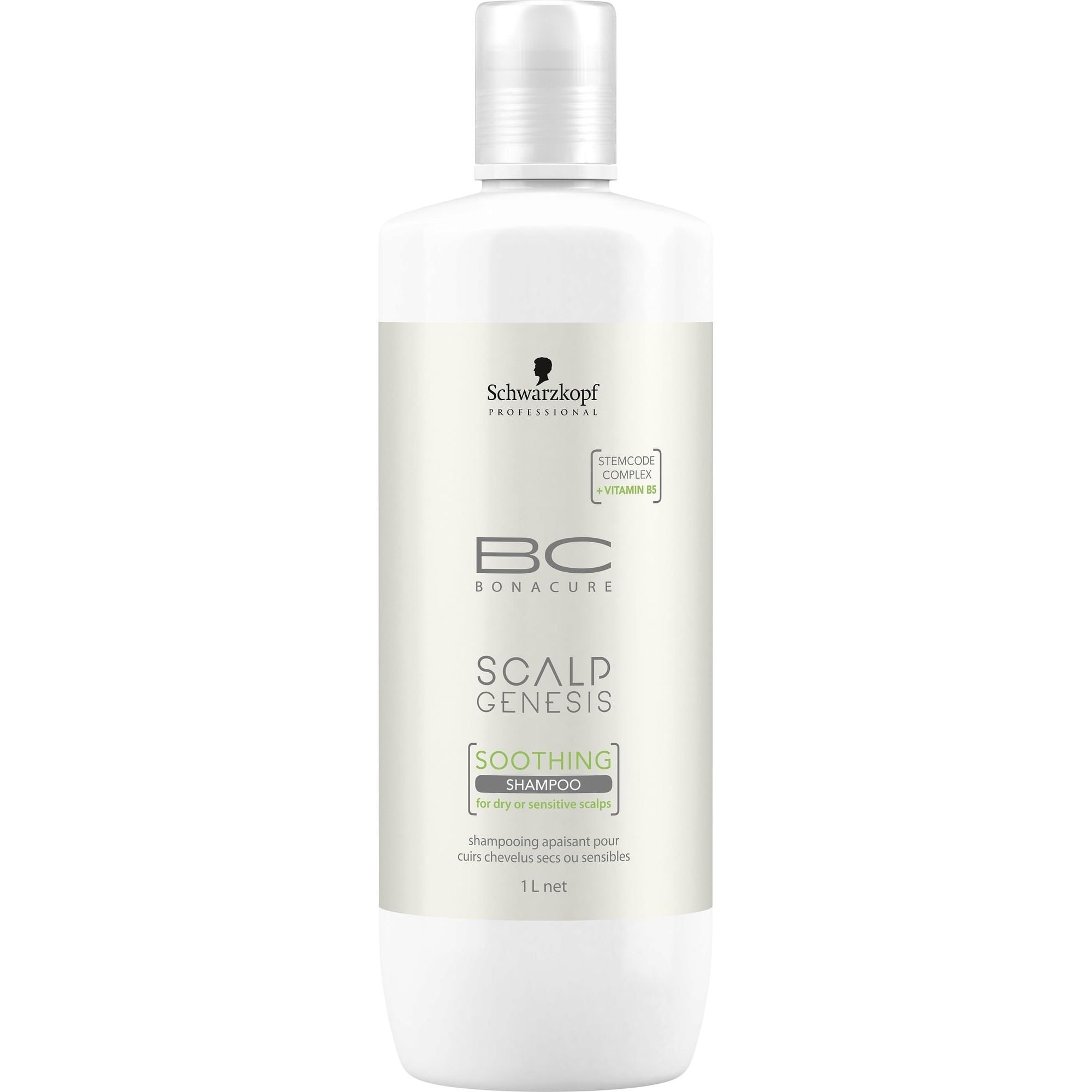 Заспокійливий шампунь Schwarzkopf Professional BC Bonacure Scalp Genesis Soothing Shampoo для сухої та чутливої шкіри голови 1 л - фото 1