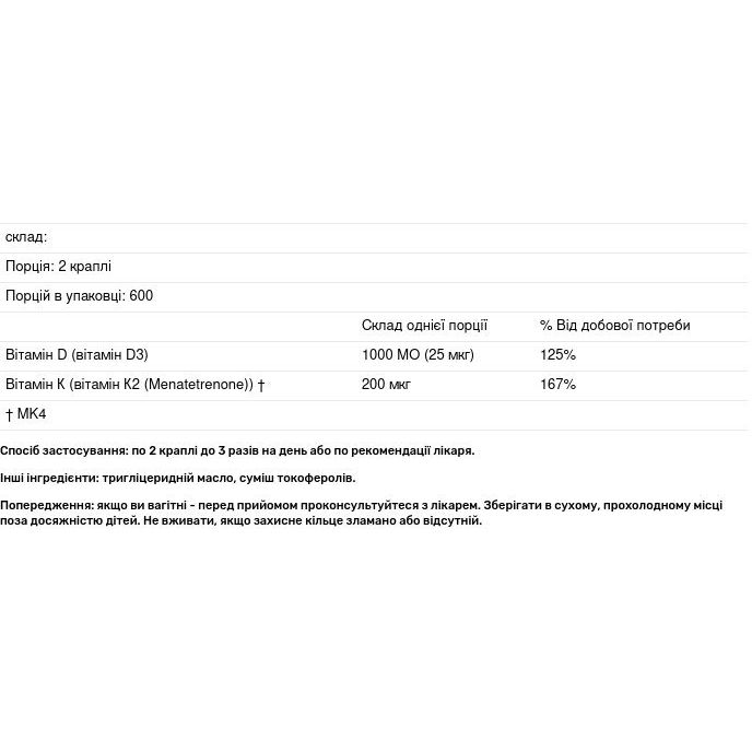 Витамины Thorne Research D3 и K2 30 мл - фото 3