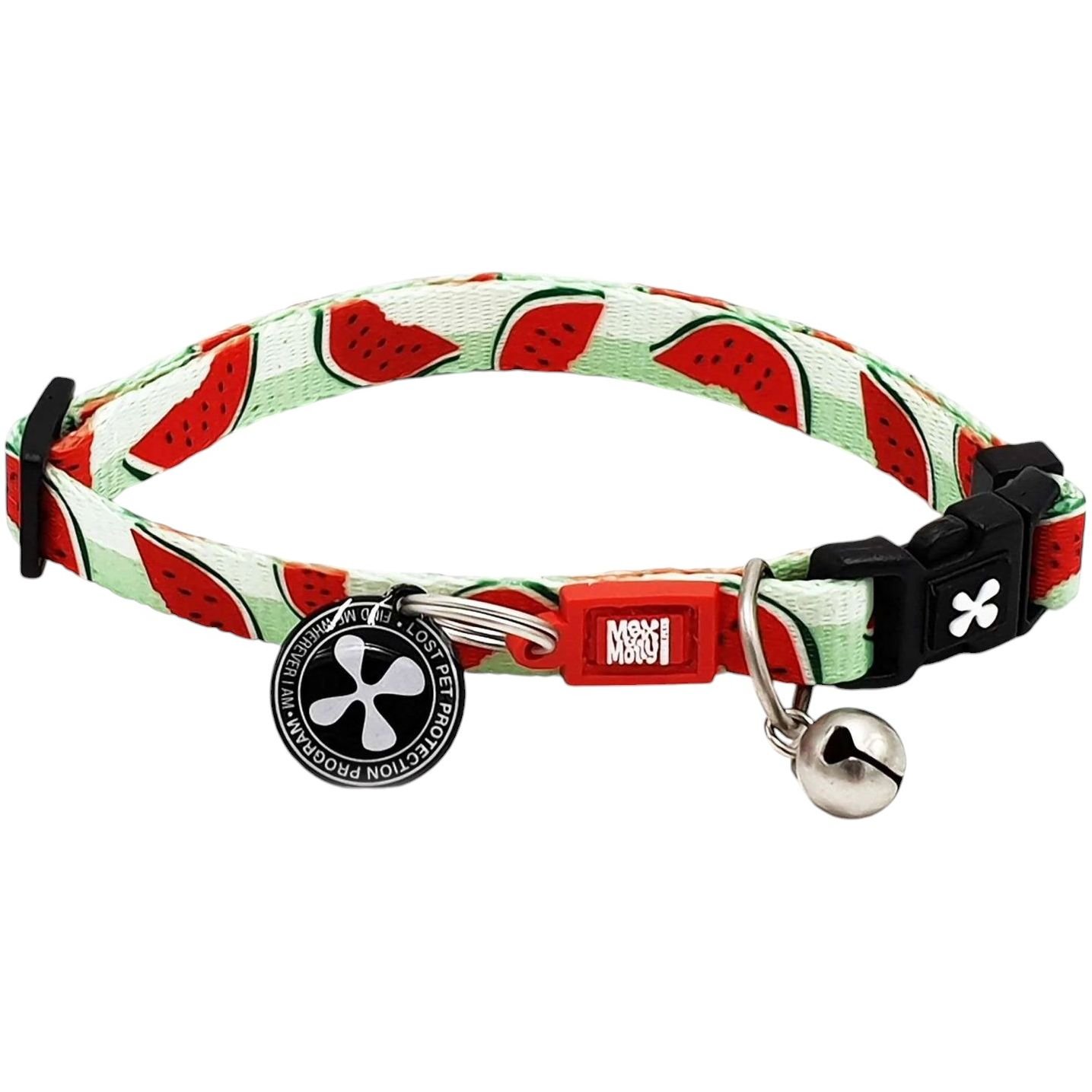 Ошейник для кошек Max & Molly Smart ID Collar Watermelon 22-35x1 см - фото 1