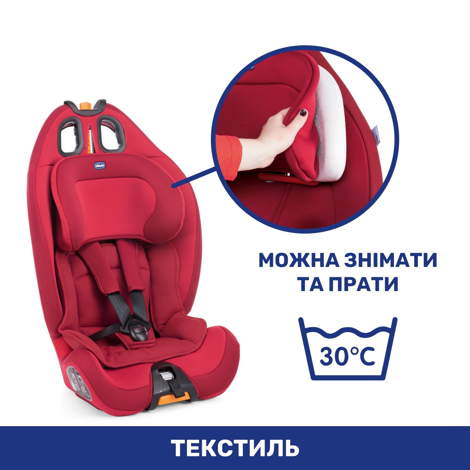 Автокресло Chicco Gro-Up 1/2/3, красный (79583.64.07) - фото 8