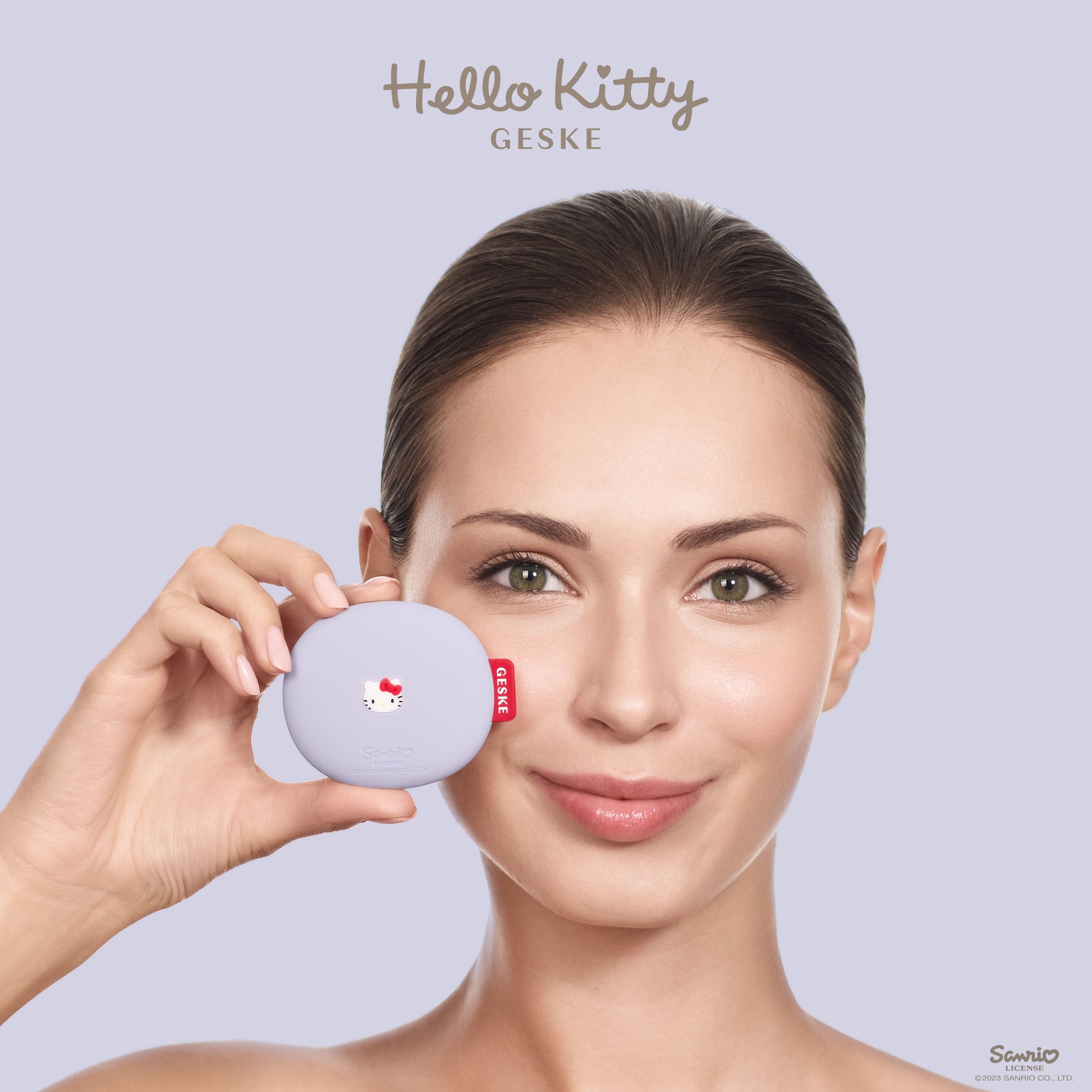 Щетка для лица GESKE Facial Brush 3 в 1 by Hello Kitty фиолетовая - фото 7