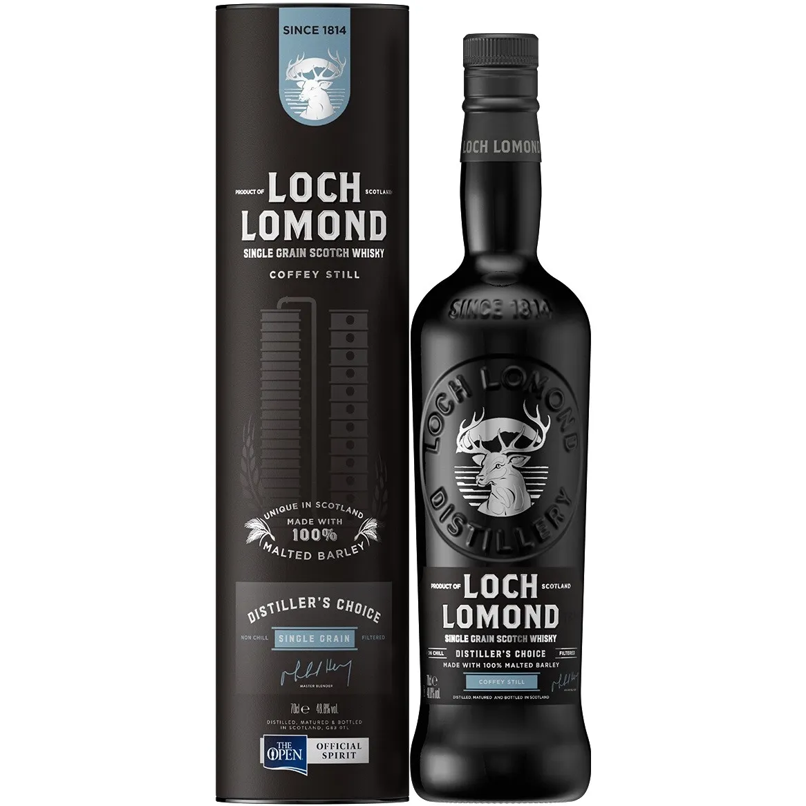 Віскі Loch Lomond Single Grain Distiller's Choice Coffey Still 48.8% 0.7 л в тубусі - фото 1