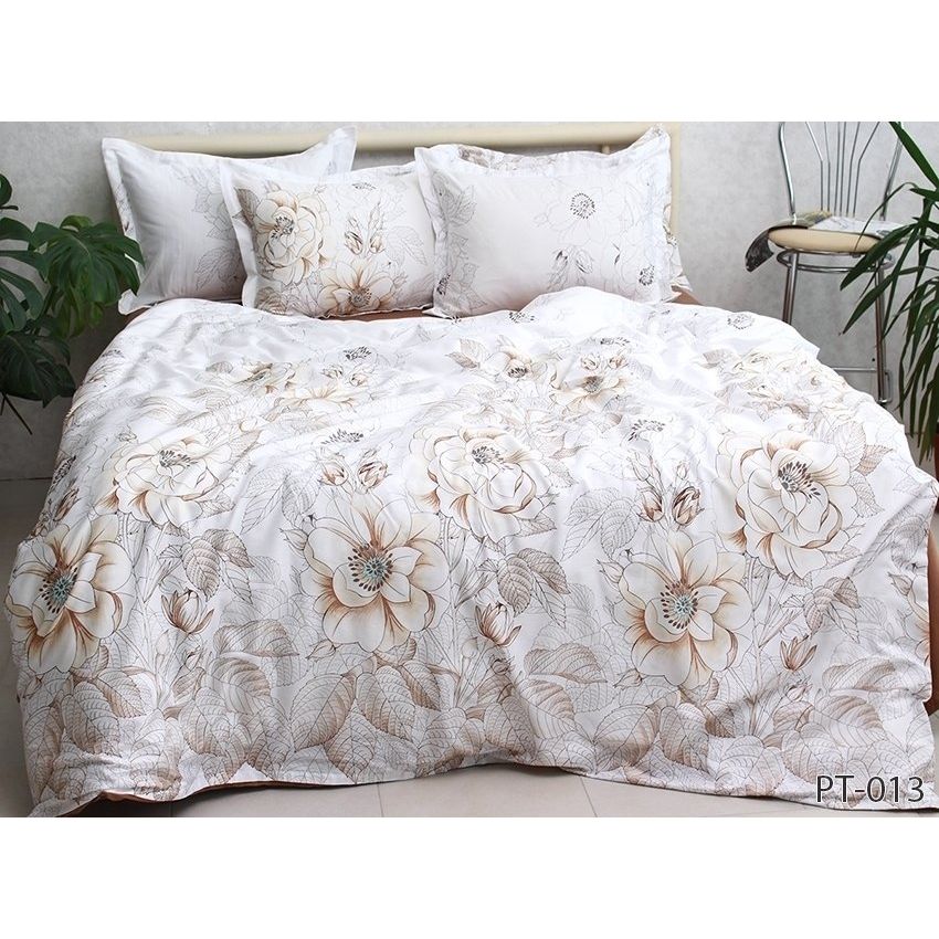 Комплект постельного белья TAG Tekstil с компаньоном Евро Разноцветный 000240900 (PT-013) - фото 1