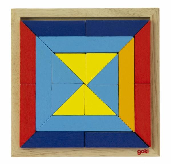 Пазл деревянный Goki Мир форм Треугольники, 20 элементов (57572-1) - фото 1