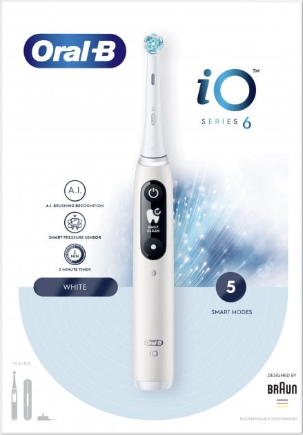 Электрическая зубная щетка Oral-B iO Series 6 iOM6.1A6.1K 3753 White - фото 3