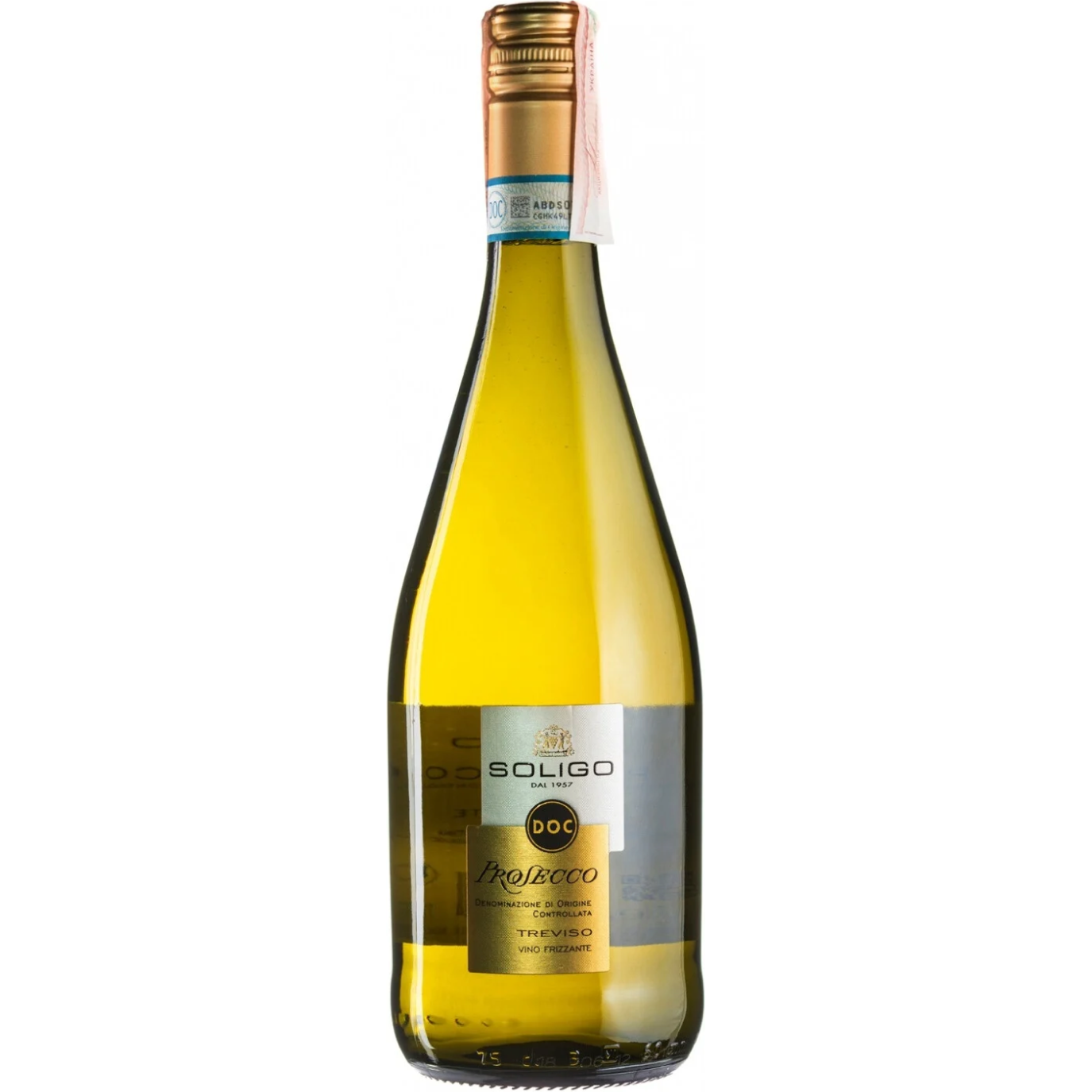 Вино ігристе Soligo Prosecco Treviso Tappo Stelvin, біле, брют, 11%, 0,75 л (40332) - фото 1