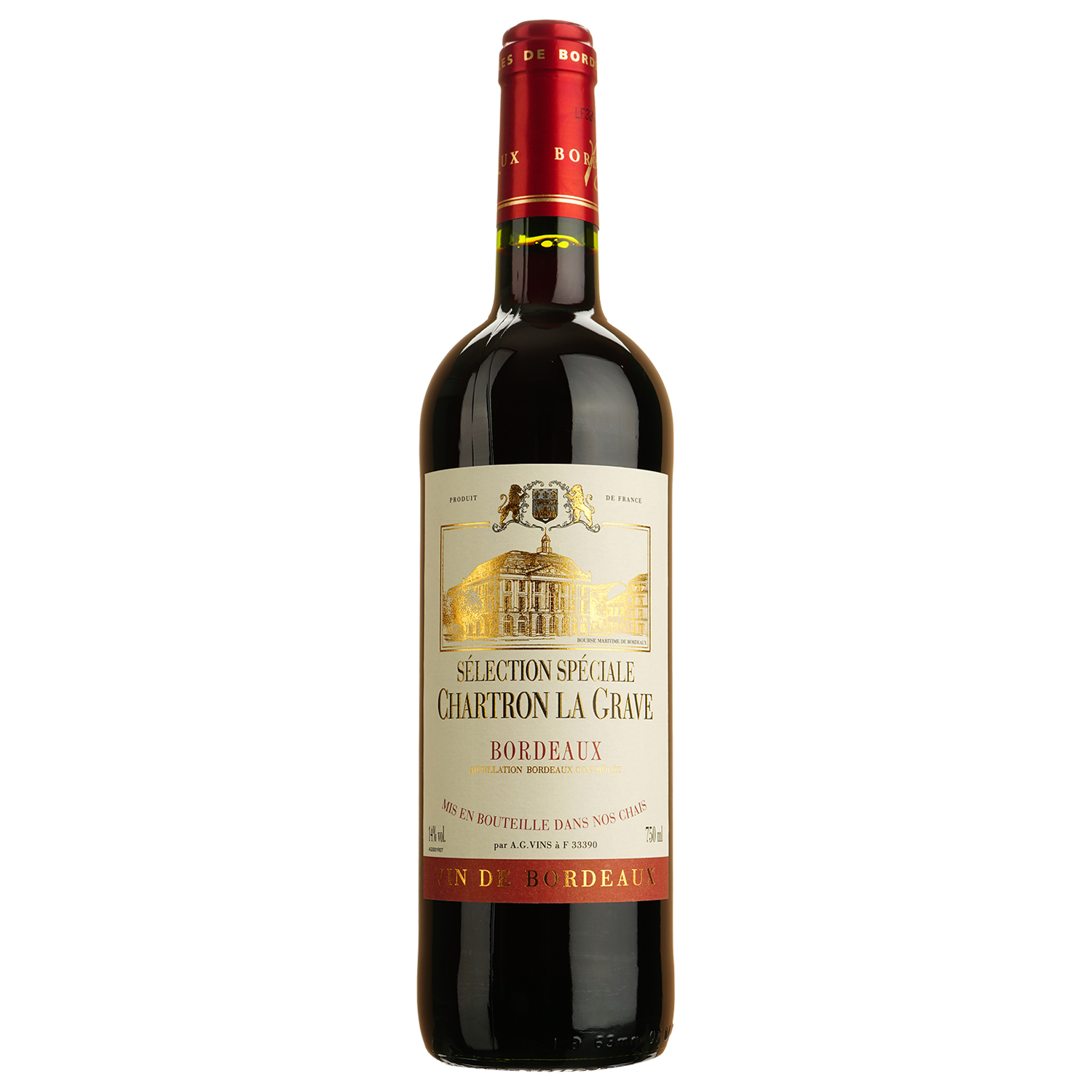 Вино Chartron La Grave Bordeaux AOP, червоне, сухе, 0,75 л - фото 1