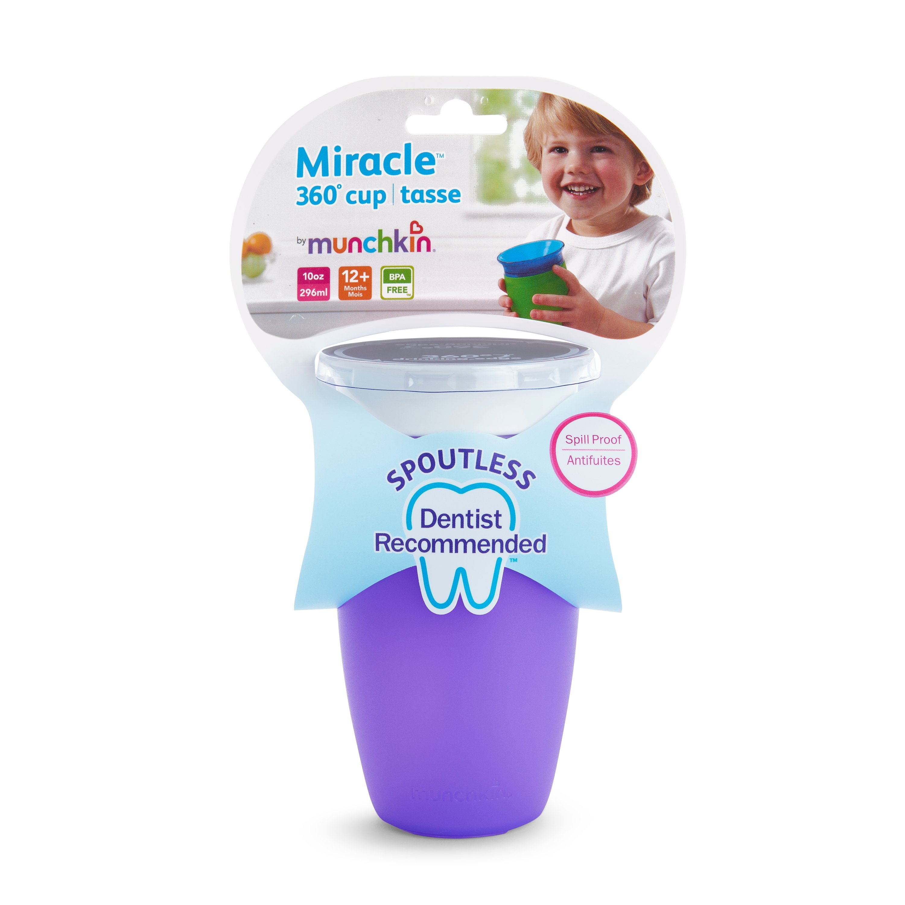 Чашка непроливная Munchkin Miracle 360, фиолетовый, 296 мл, 1 шт. (01209601.05) - фото 5