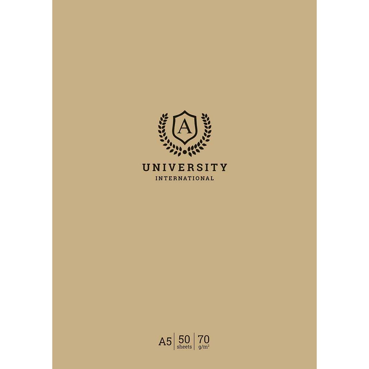 Блокнот для записів Student, А5, в клітинку, зшивка, 50 л., University (A5-GB-050-829K) - фото 1