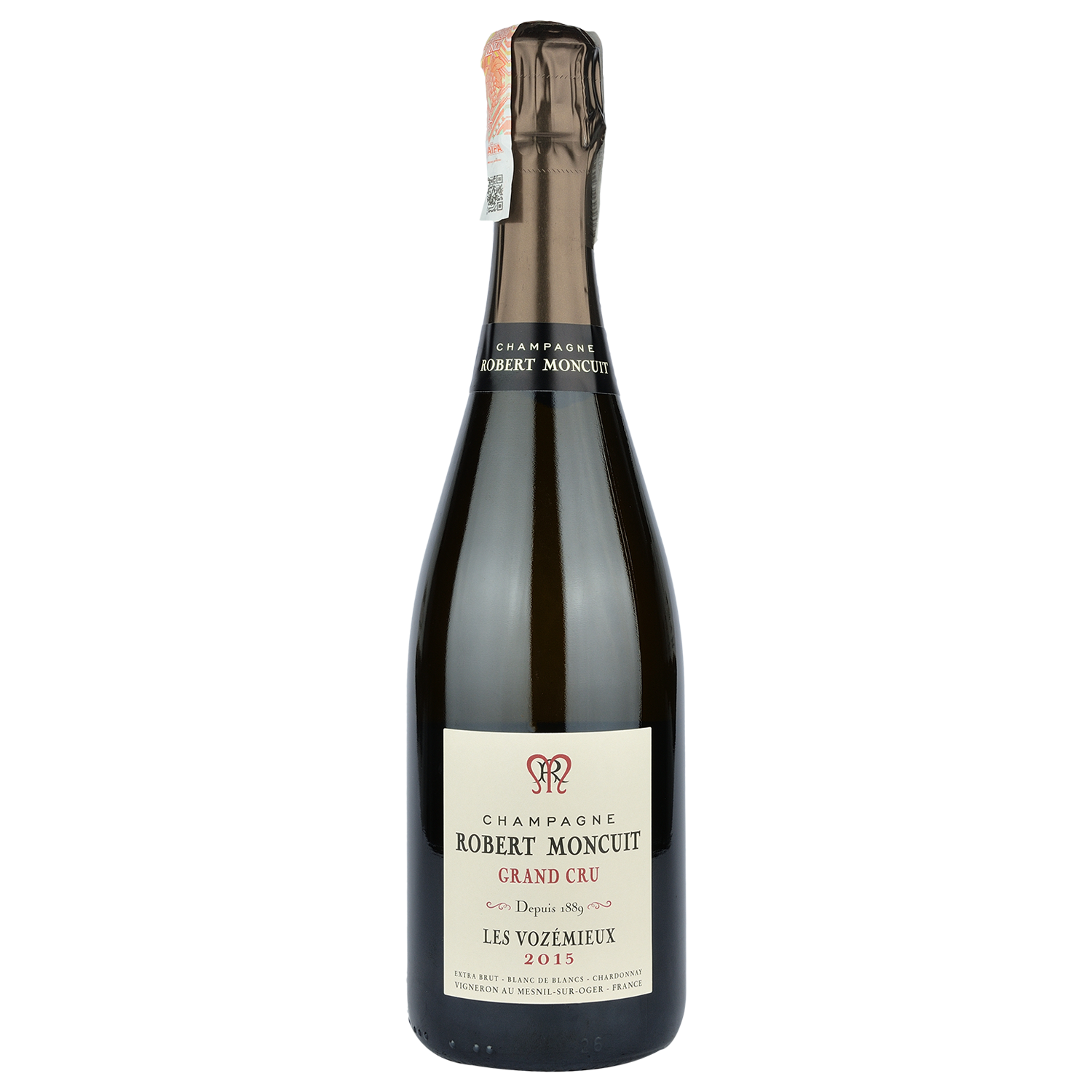 Шампанське Robert Moncuit Les Vozemieux 2015, біле, екстра-брют, 0,75 л (R1642) - фото 1