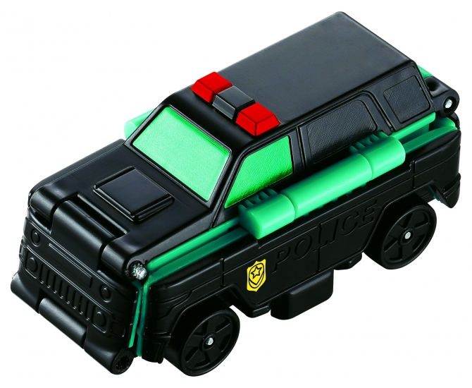 Машинка-трансформер Flip Cars Полицейский внедорожник и Автоцистерна, 2 в 1, 8 см (EU463875-08) - фото 1