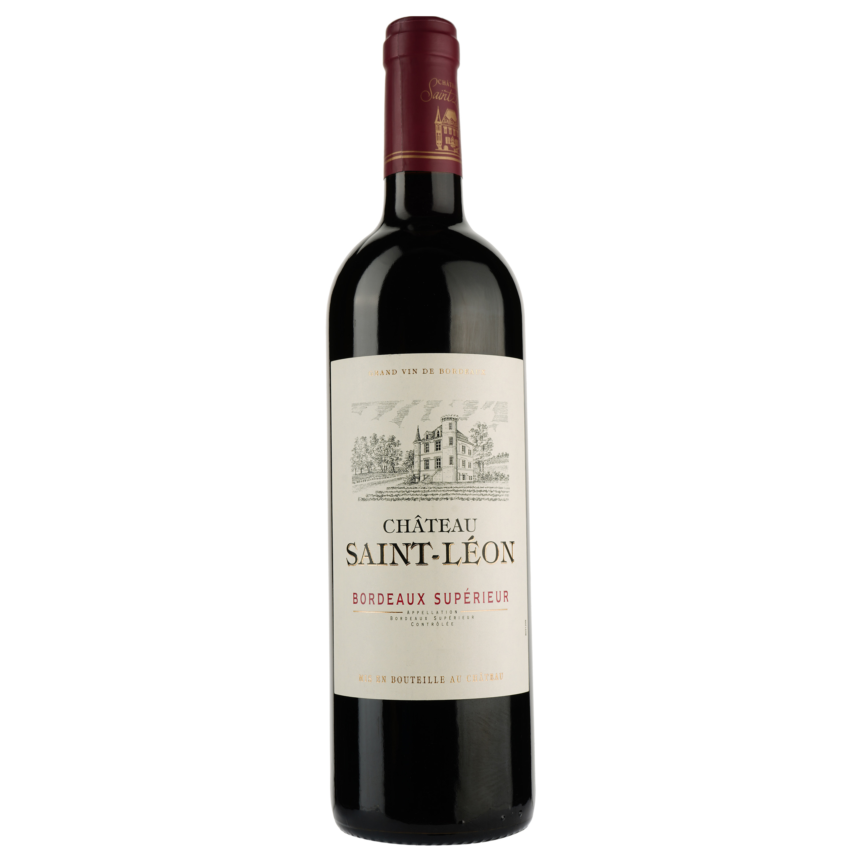 Вино Chateau Saint-Leon, червоне, сухе, 0,75 л - фото 1