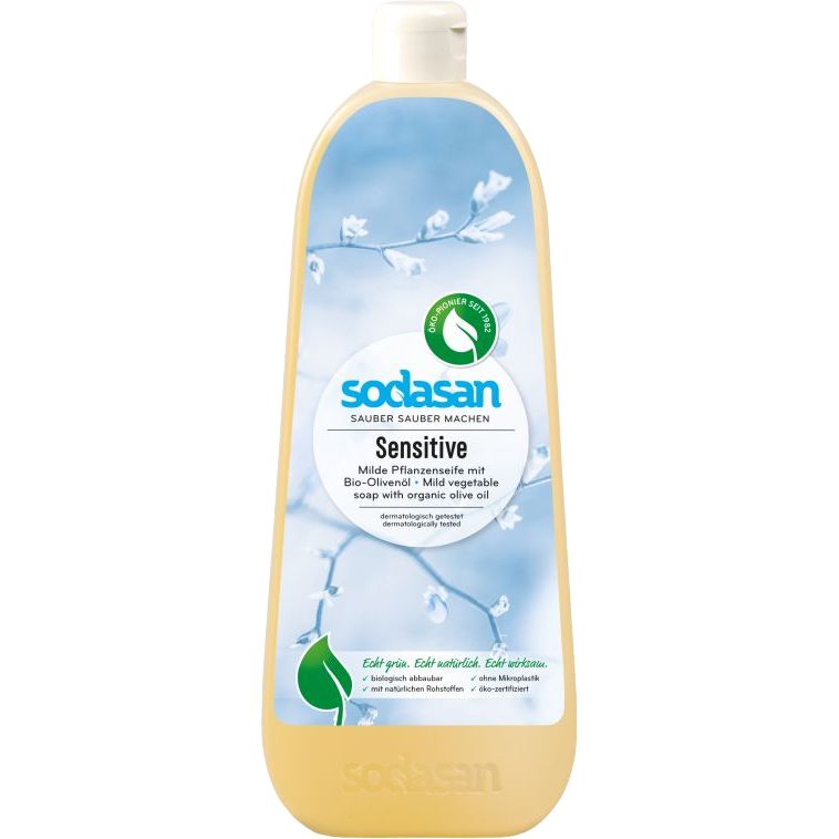 Органическое жидкое мыло Sodasan Sensitive 1 л - фото 1