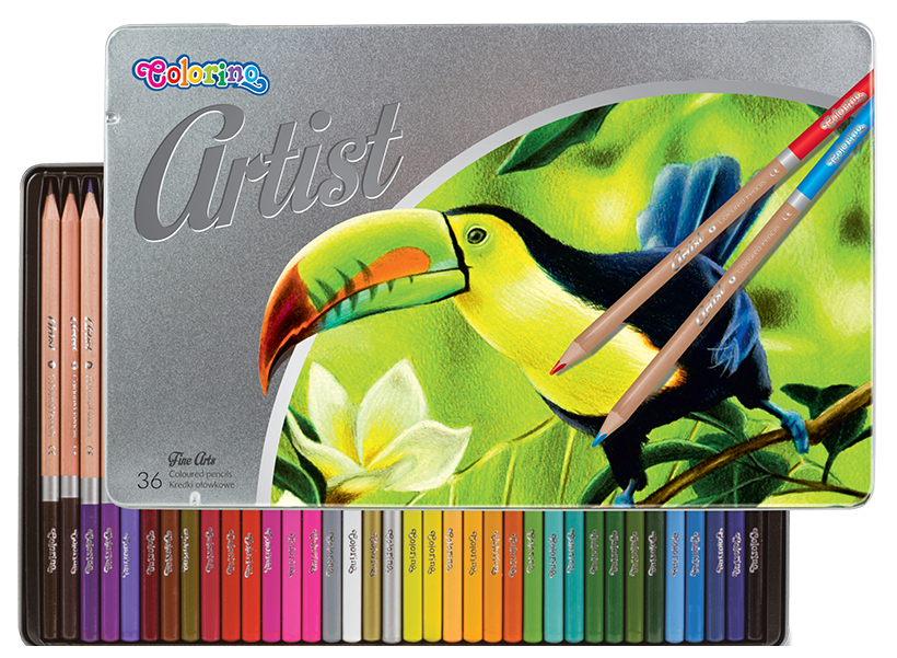 Олівці кольорові Colorino Рremium Artist, м'які, 36 кольорів, 36 шт. (83270PTR) - фото 1