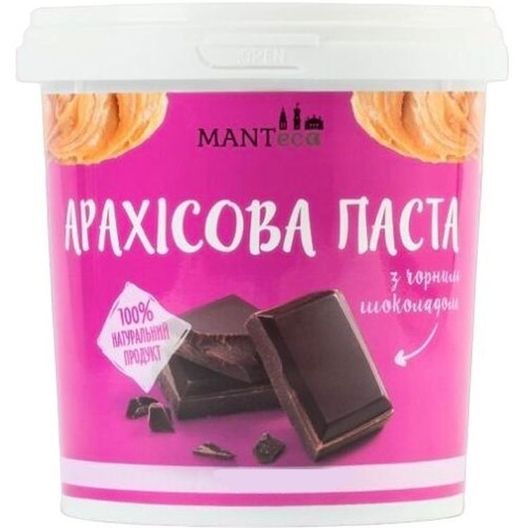 Паста арахісова Manteca з чорним шоколадом, 350 г - фото 1
