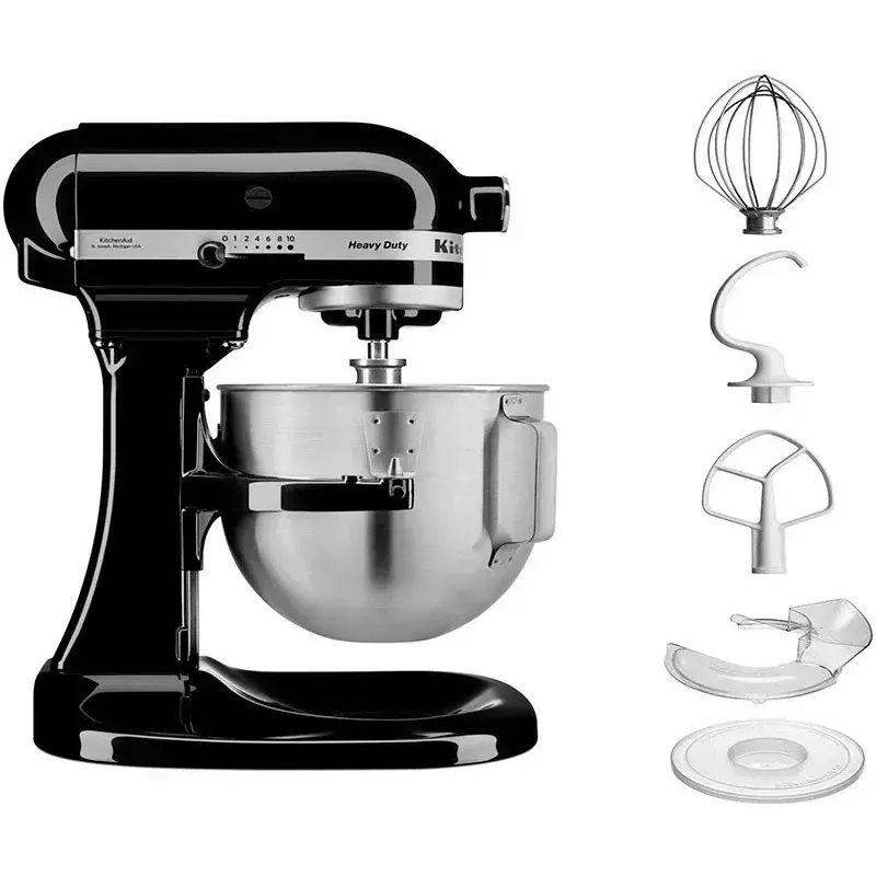 Планетарний міксер KitchenAid Heavy Duty 4.8 л чорний (5KPM5EOB) - фото 4