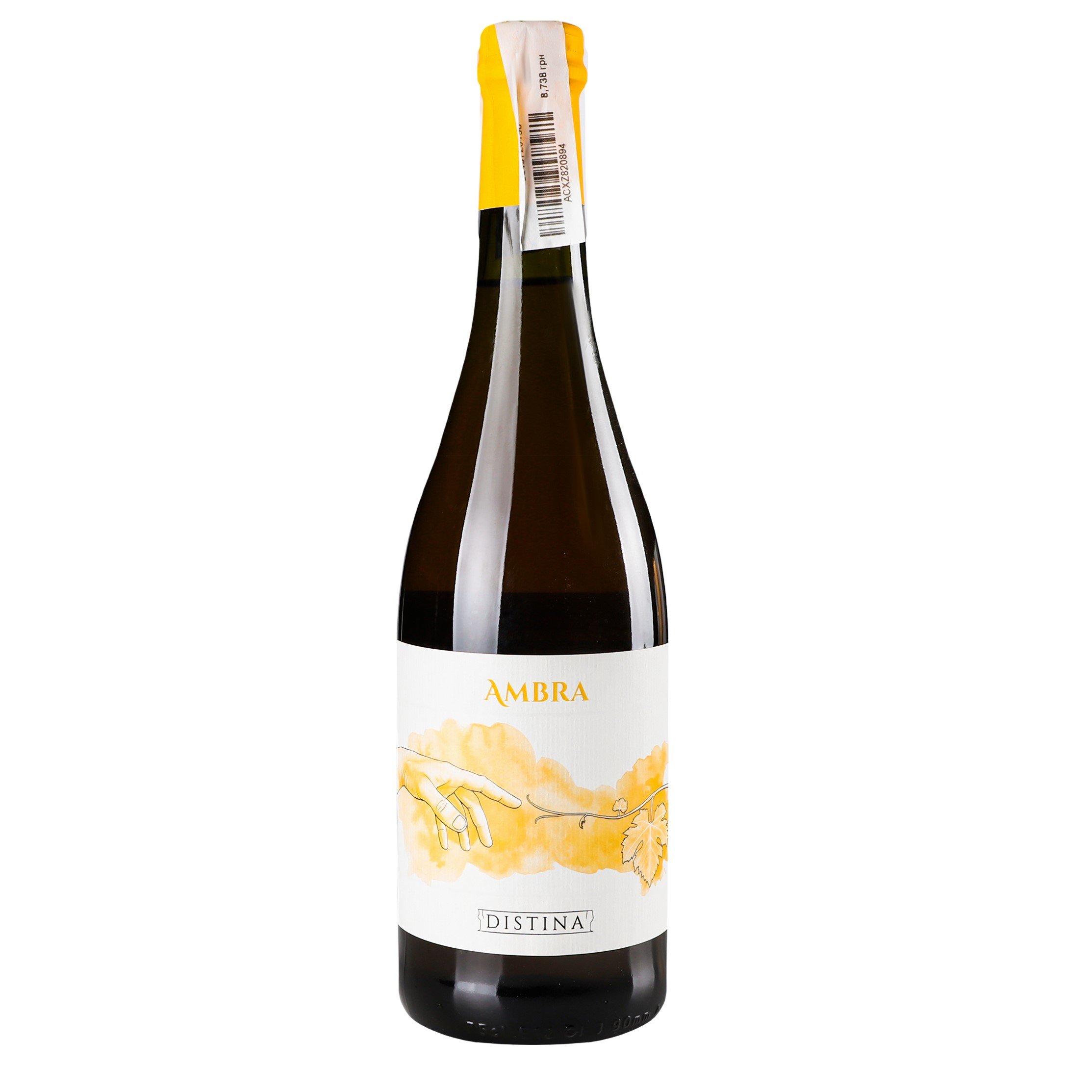 Вино игристое Distina Ambra, белое, сухое, 12,5%, 0,75 л (890331) - фото 1