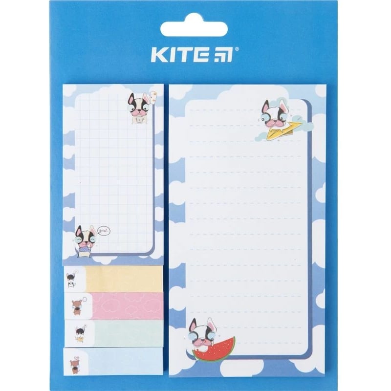 Блок бумаги с клейким слоем Kite Funny dogs набор (K22-299-2) - фото 1