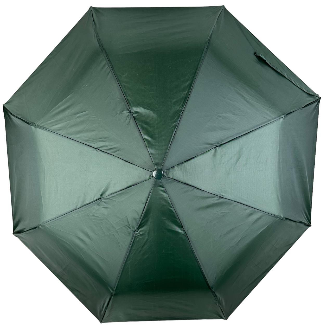 Женский складной зонтик полуавтомат Toprain 98 см зеленый - фото 4