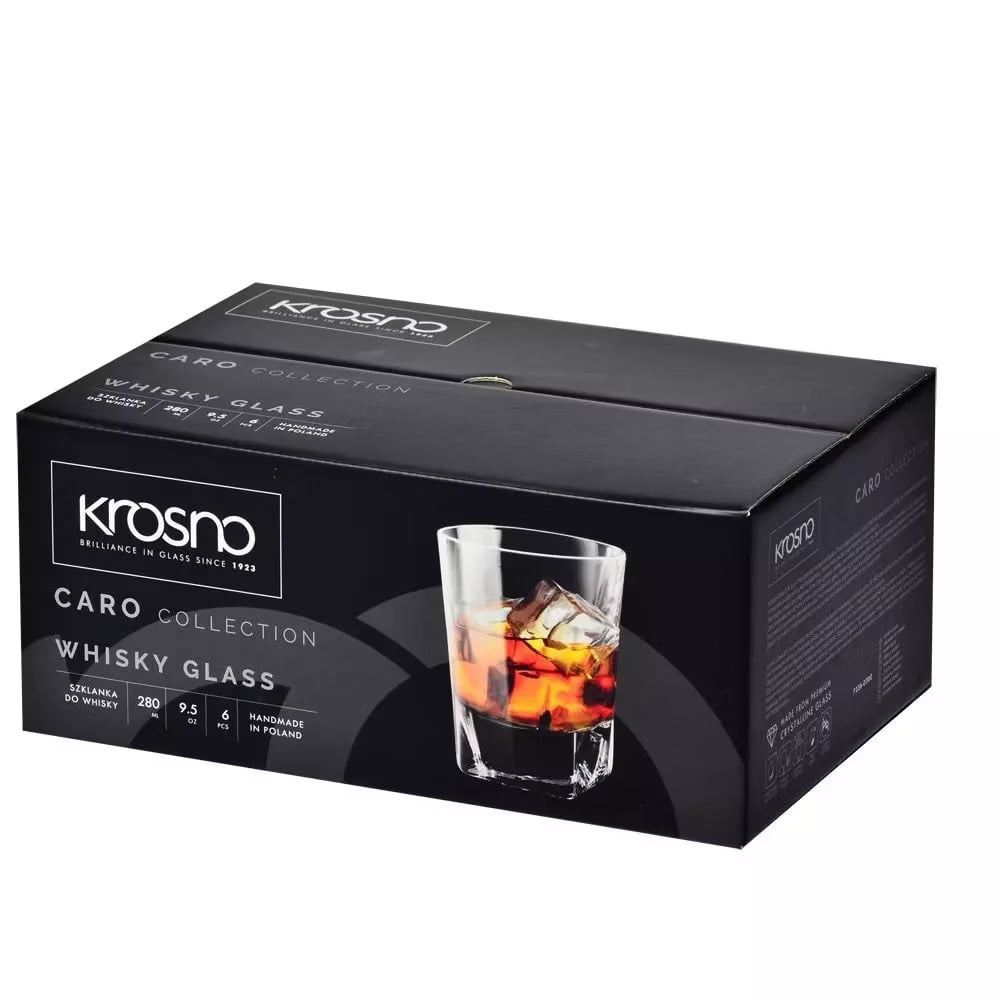 Набор бокалов для виски Krosno Caro, стекло, 280 мл, 6 шт. (789996) - фото 2