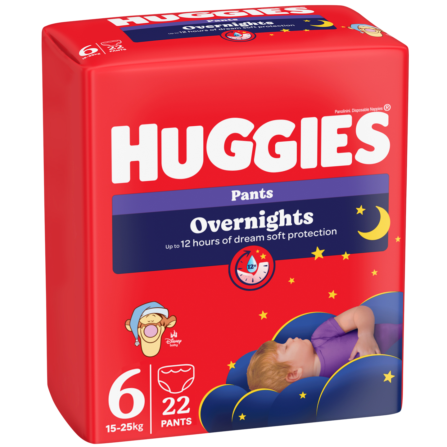 Подгузники-трусики Huggies Overnight 6 (15-25 кг) 88 шт. (4 п. x 22 шт.) - фото 3