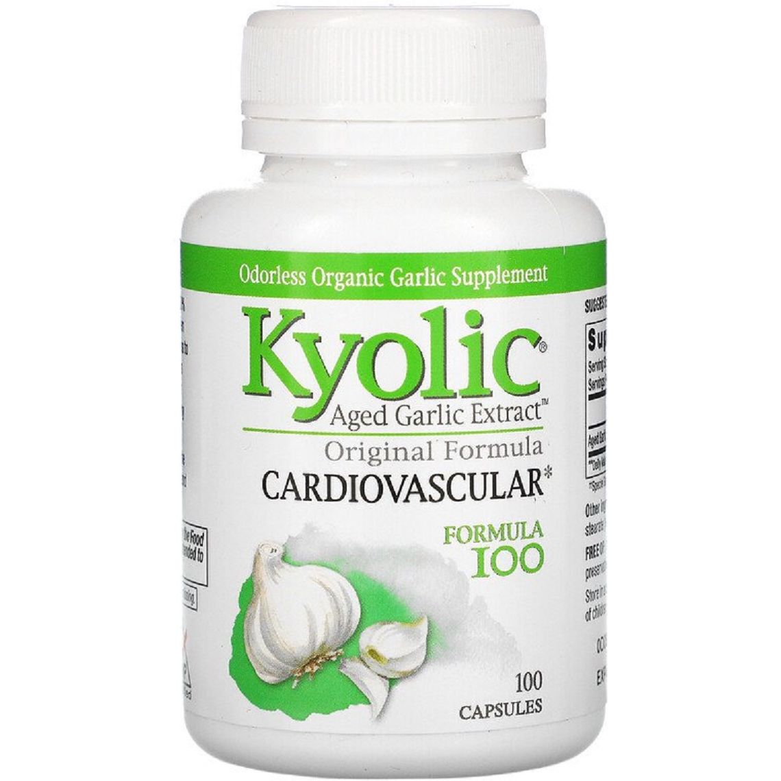 Экстракт чеснока Kyolic Aged Garlic Extract Cardiovascular для сердечно-сосудистой системы 100 капсул - фото 1