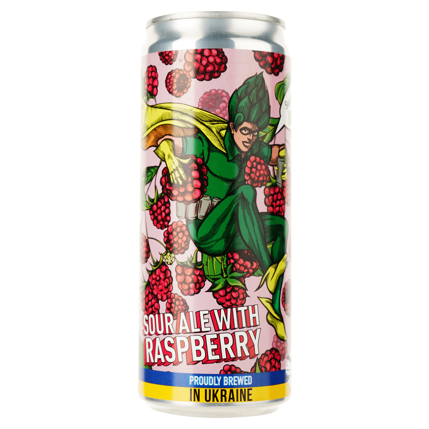 Пиво Правда Sour Ale Raspberry, светлое, нефильтрованное, 4.4%, ж/б, 0.33 л - фото 1