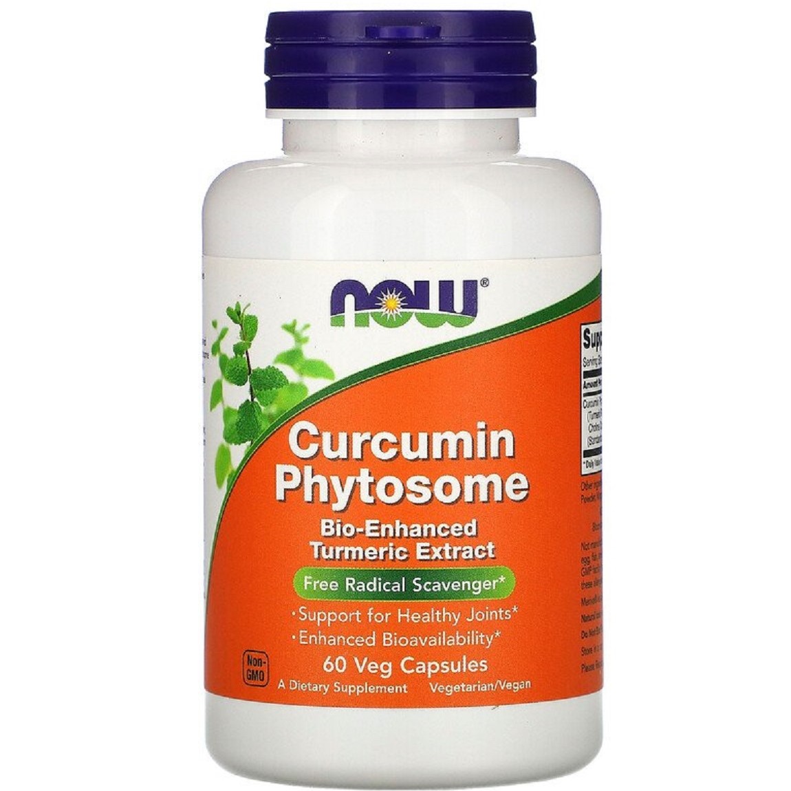 Фитосома куркумина Now Foods Curcumin Phytosome 60 растительных капсул - фото 1