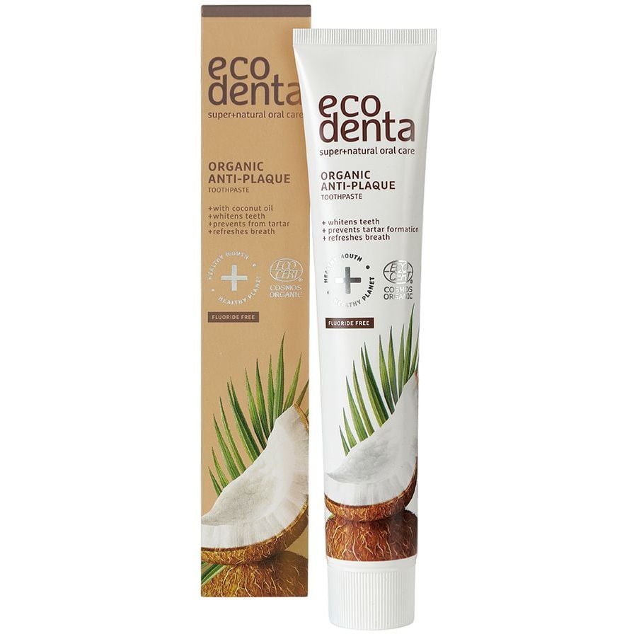 Зубна паста Ecodent Organic проти нальоту з Кокосовим Олієм, 75 мл - фото 1