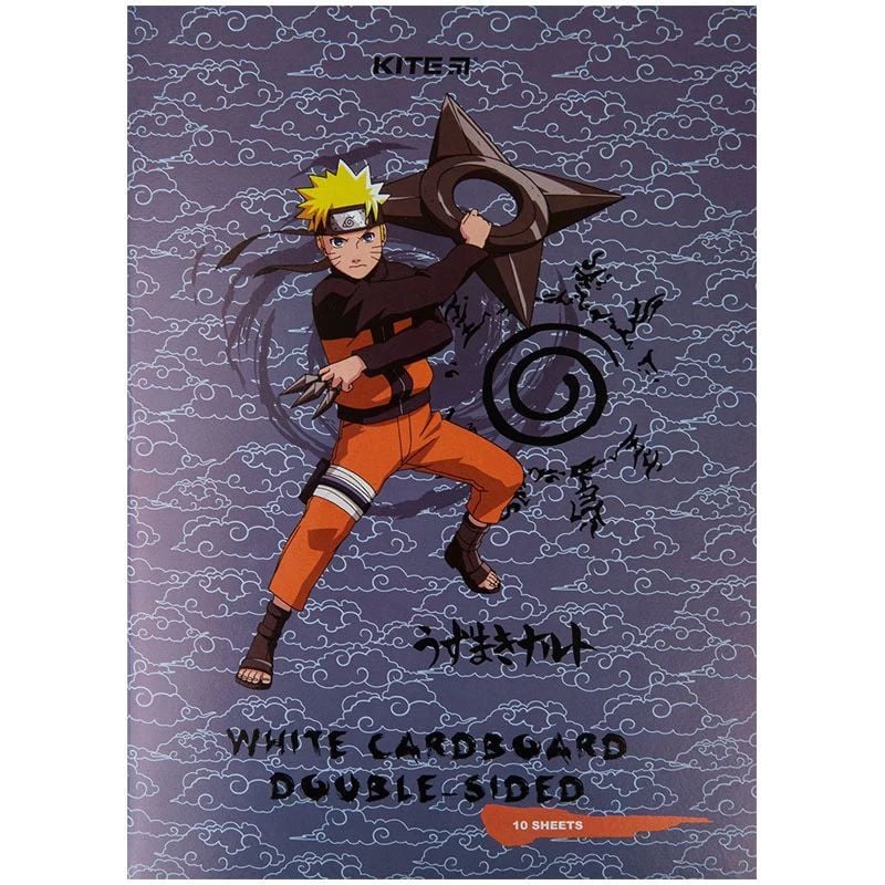Картон белый Kite Naruto A4 10 листов (NR23-254) - фото 1