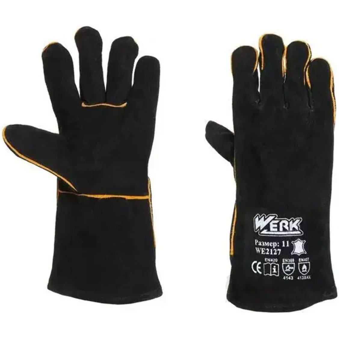 Перчатки Werk WE2127 замшевые черные размер 11 - фото 1