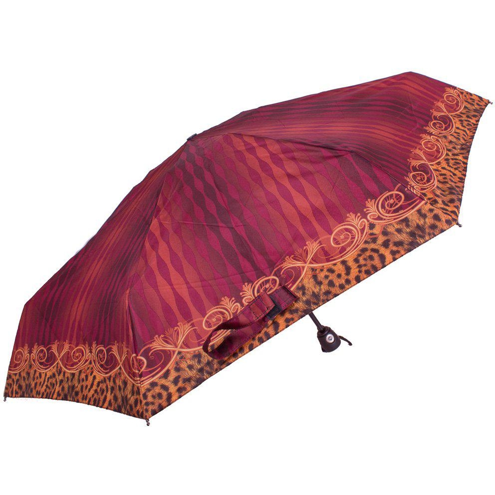 Женский складной зонтик полный автомат Airton 93 см бордовый - фото 1