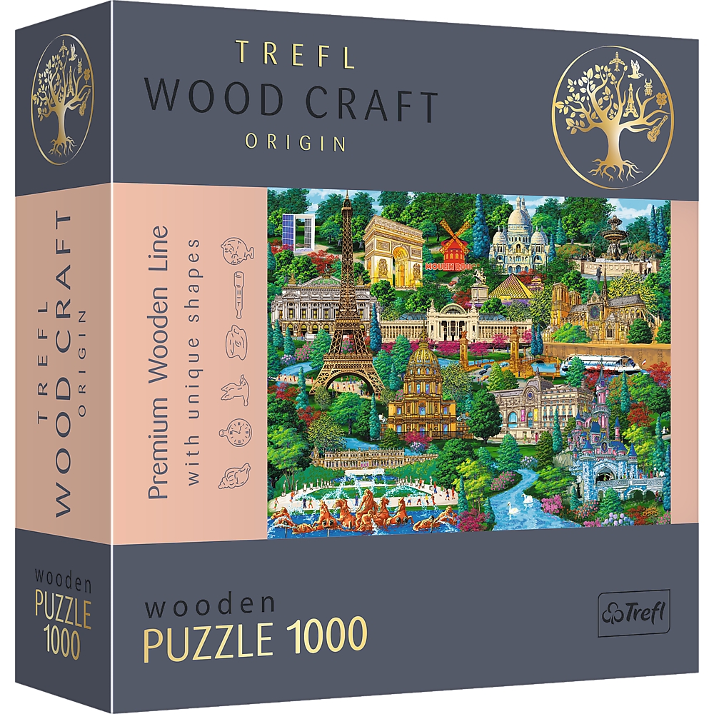 Пазли фігурні з дерева Trefl Відомі місця Франції 1000 елементів - фото 1
