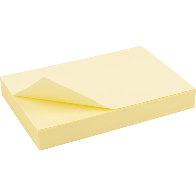 Блок бумаги с клейким слоем Axent Delta 50x75 мм 100 листов желтый (D3312-01) - фото 1