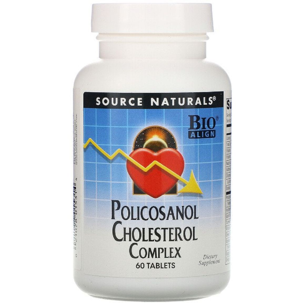 Комплекс для понижения холестерина Source Naturals Policosanol Complex 60 таблеток - фото 1