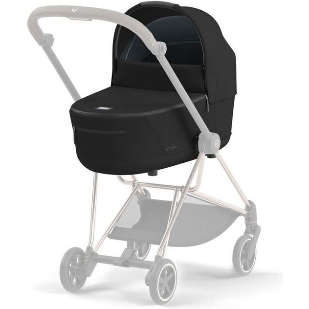 Люлька Cybex Mios Lux Deep Black + Текстиль для прогулочного блока Cybex Mios Deep Black + Шасси для коляски Cybex Mios LS RBA Rosegold - фото 7