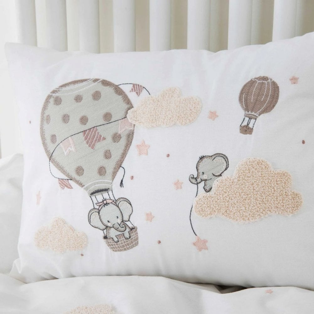 Дитячий набір в ліжечко для немовлят Karaca Home Elephant Sky Pembe, рожевий, 5 предметів (svt-2000022316040) - фото 3