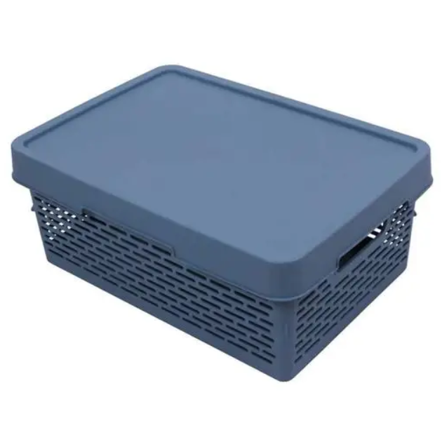 Корзина для хранения Qutu Q-Basket Blue, 12 л, 39х27х15,5 см, голубой (Q-BASKET д/хранения с/к BLUE 12л.) - фото 1