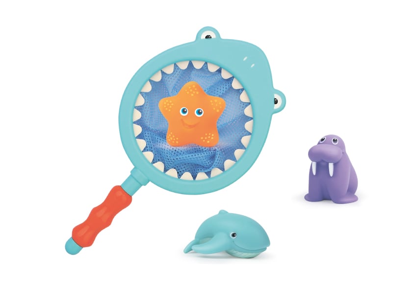 Набір іграшок для ванної Baby Team з сачком (9027) - фото 1