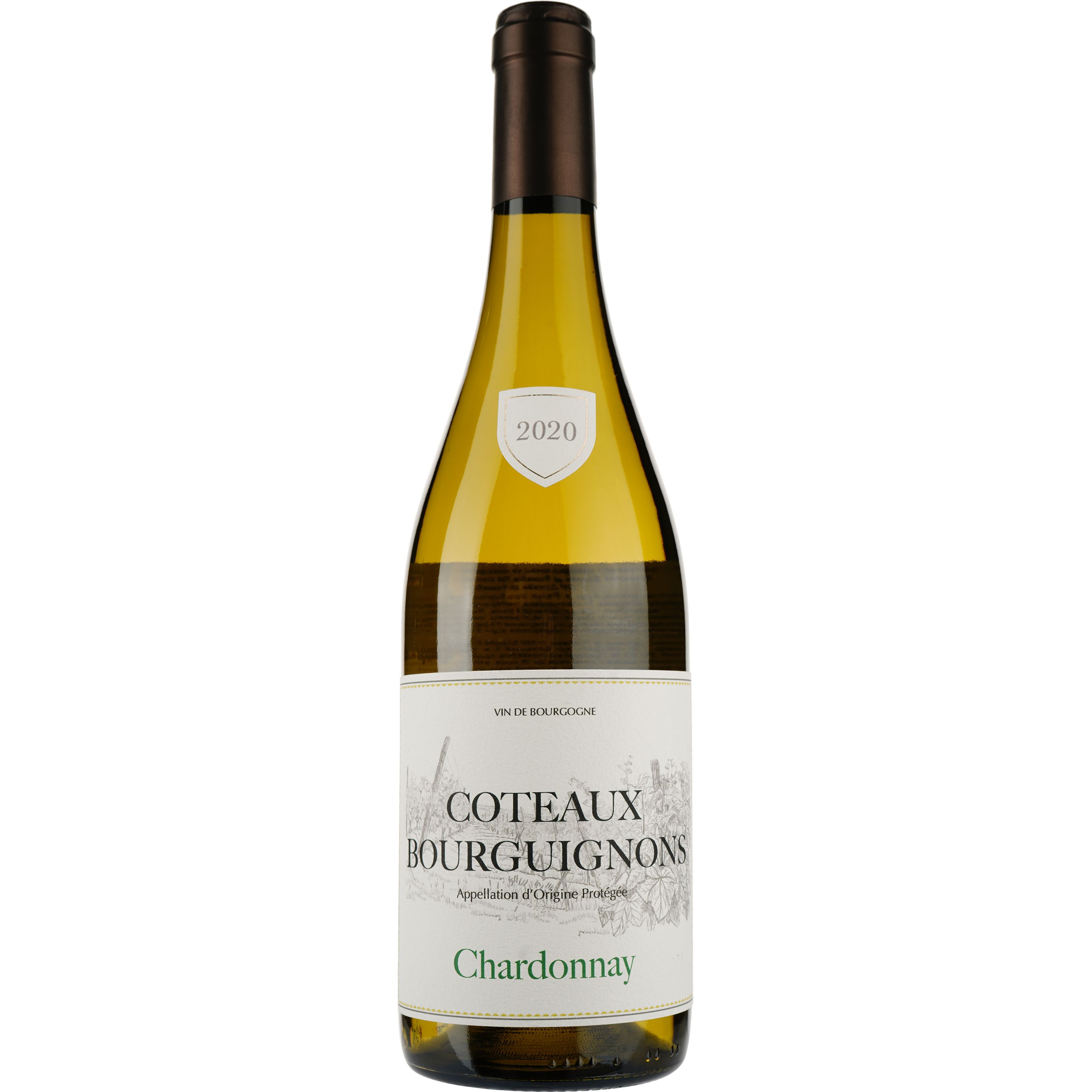 Вино Coteaux Bourguignons Chardonnay AOP 2020, біле, сухе, 0,75 л - фото 1