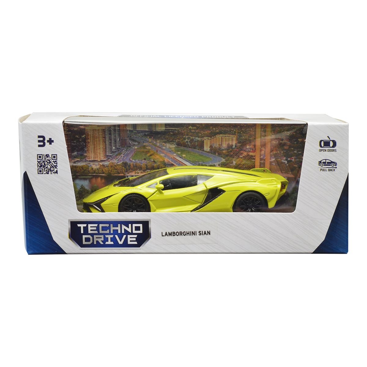 Автомодель TechnoDrive Lamborghini Sian, 1:32, желтая (250346U) - фото 9