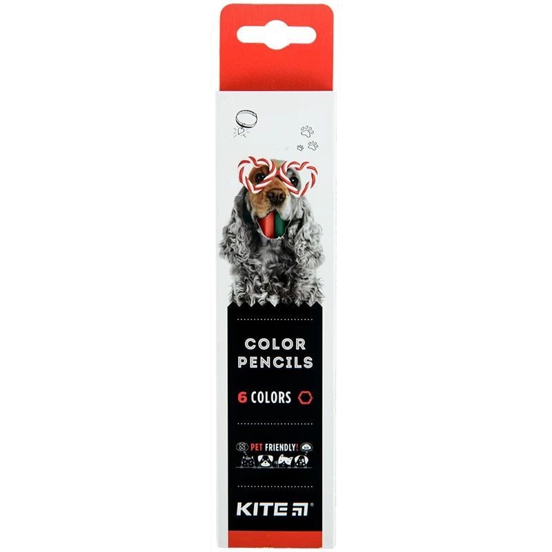 Карандаши цветные Kite Dogs 6 шт. (K22-050-1) - фото 1